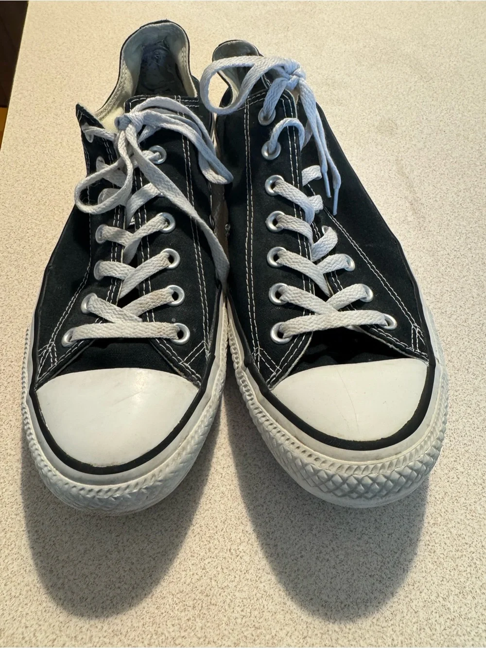 Converse size 13 men’s Navy Canvas Low-Top Sneakers with White Trim